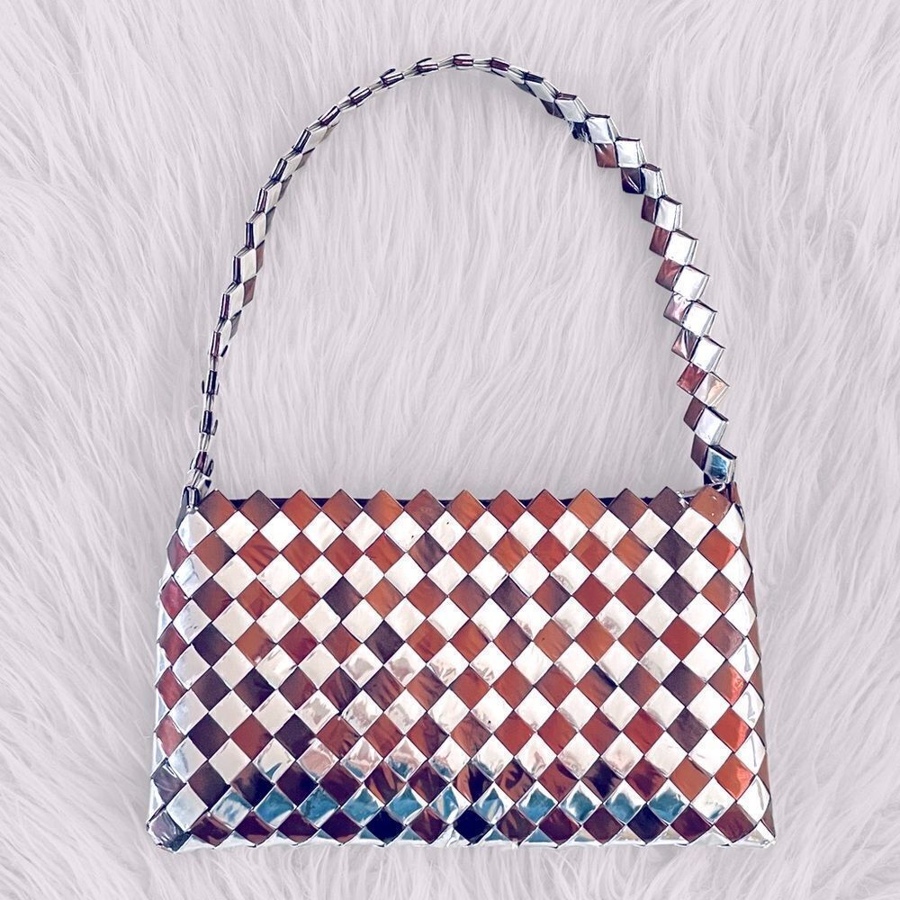 Metallic Candy Wrapper Handbag Purse